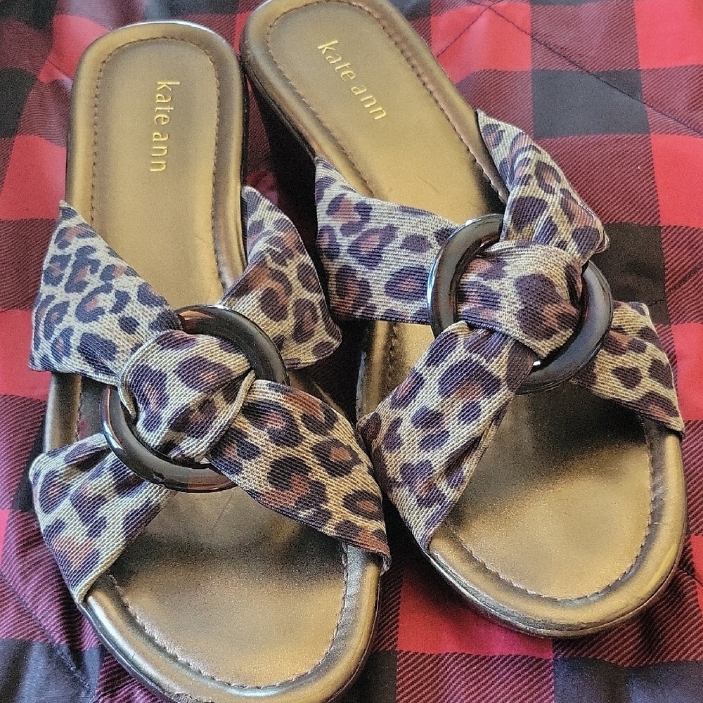 Kate Ann Leopard Print Women's Sandals